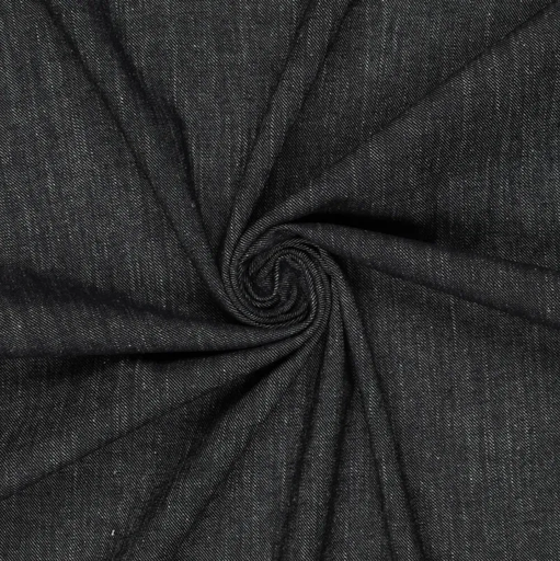 [KI-90174-999] Stretch Denim Linen Black