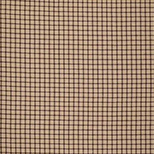 [KI-22124-100] Recycled Woolen Blend Checkia Beige/Brown