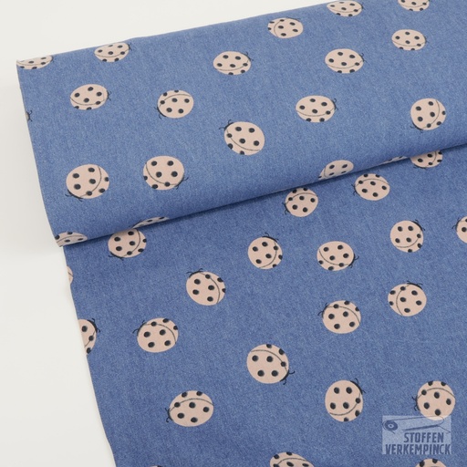 [NO-60674-006] Cotton Denim Print Ladybug