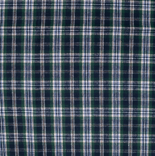 [QT-K48164-260] Flanel Yarn Dyed Check Marine/Emerald