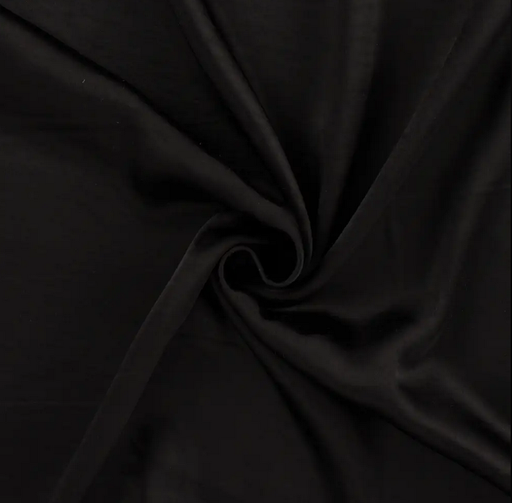 [QT-MR1099-069] Washed Satin Stretch Black