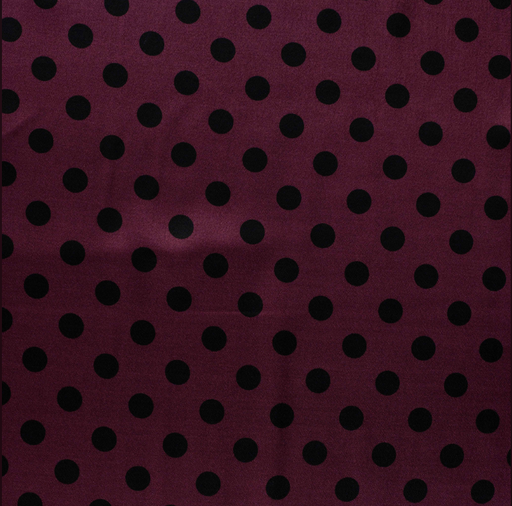 [QT-P25007-190] Viscose Satin Dots Wine