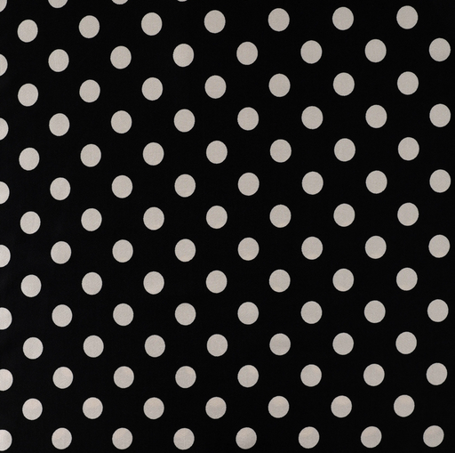 [QT-P25007-690] Viscose Satin Dots Black