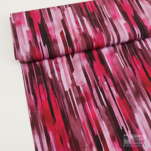 [QT-P28008-180] Viscose Ecovero Twill Brush Stripes Cyclam