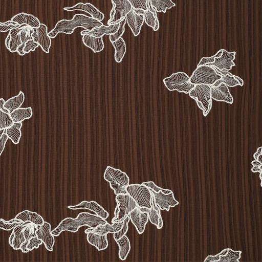 [KI-23115-100] Adari Embroidery Viscose Brown