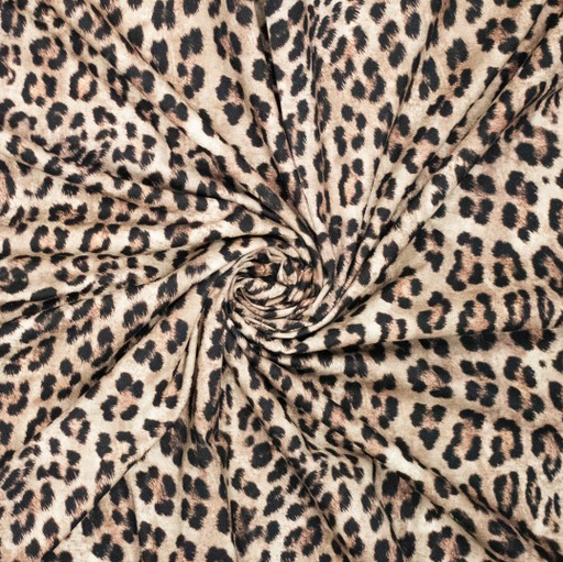 [POL-410142-60] Breedtestretch Katoen Leopard