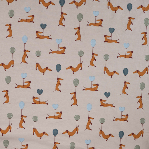 [QT-K10401-520] Jersey Print Balloon Dachshund Sand