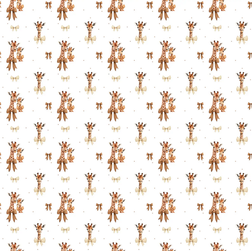 [QT-S30005-500] Cotton Poplin Digital Giraffe White