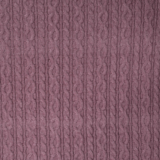 [QT-Q22970-190] Jersey Nordic Cable Dusty Dark Rose