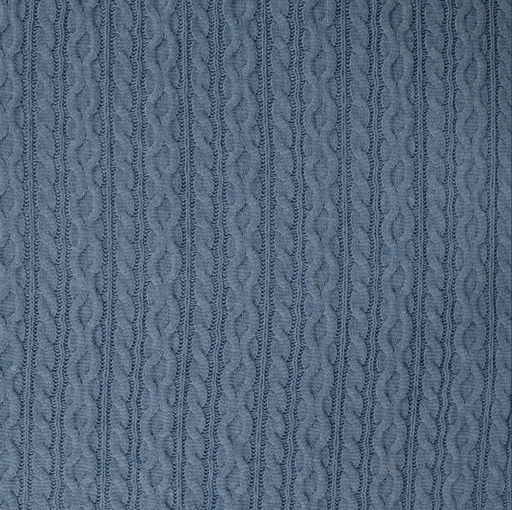 [QT-Q22970-960] Jersey Nordic Cable Denim Blue