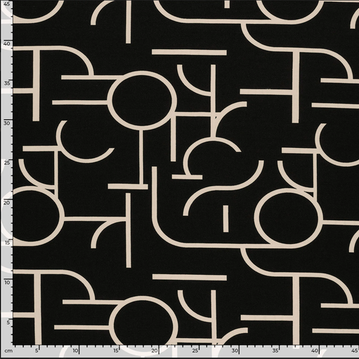 [NO-26039-069] Ponti di Roma Abstract Ecru/Black