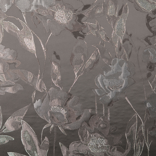 [NO-60297-068] Jacquard Lurex Flowered Grey
