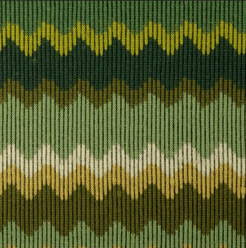 [NO-60283-023] Dikke Jersey Zigzag Groen