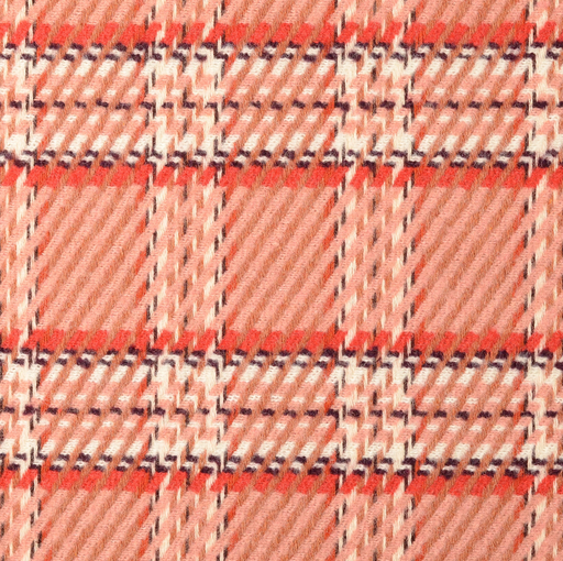 [NO-60277-014] Mantelstof Geruit Rose