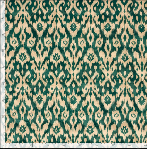 [NO-26065-027] Matelassé Velvet Ecru/Petrol