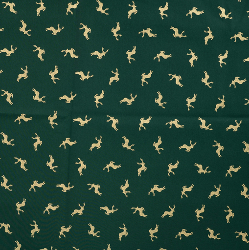[QT-CR2008-280] Katoen Kerst Foil Reindeer Green
