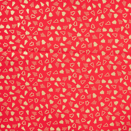 [QT-CR2010-150] Katoen Kerst Foil Christmas Tree Red