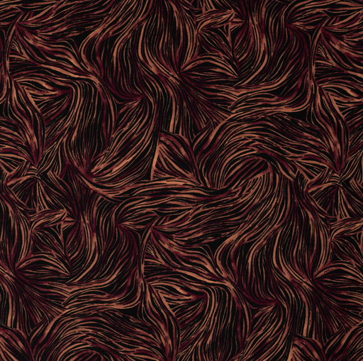[QT-P24009-190] Viscose Twill Print Abstract Wine
