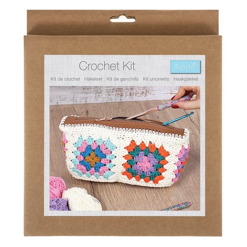 [DI-TCRK014] Haakpakket Etui met rits Granny Square
