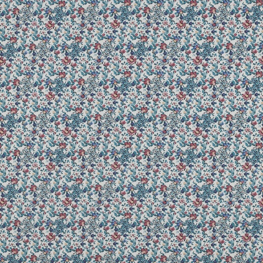 [VE-02016-002] Fine Poplin Digital Small Flowers White