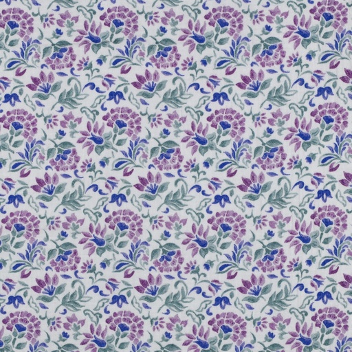 [VE-02243-001] Double Gauze Bio Digital Flowers Purple