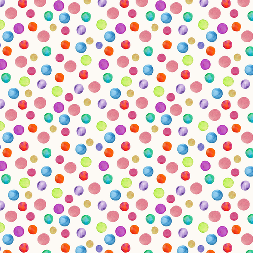 [QT-S30068-510] Cotton Poplin Digital Dots Ecru