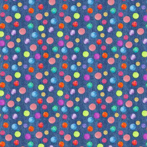 [QT-S30068-960] Cotton Poplin Digital Dots Denimblue