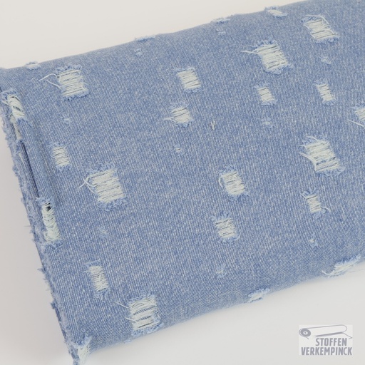 [KV-S2818R-1069] Damaged Jeans Light Blue