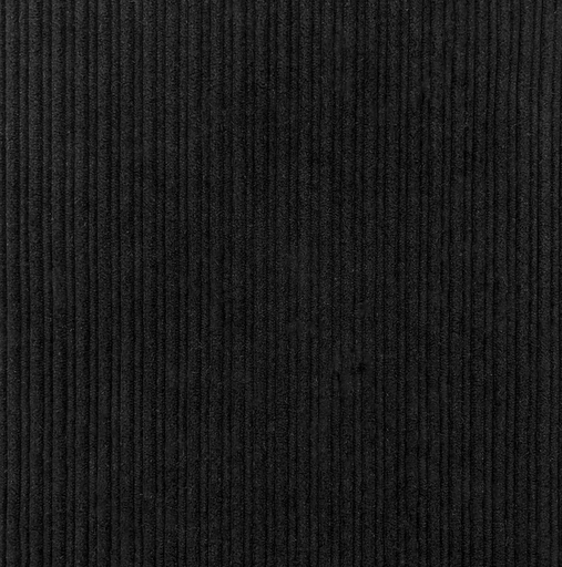 [KV-S1844R-1132] Corduroy Soepel Stretch High-Low Rib Black