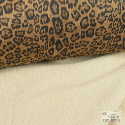 [KV-S2809R-1063] Panther Suède With Teddy Caramel