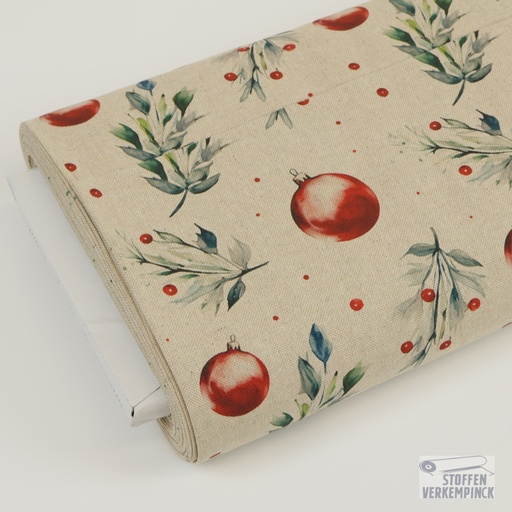 [MC-MANC00001-7005] Kerst Canvas Linnenlook Kerstballen