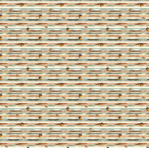 [QT-S10067-270] Jersey Katoen Digital Print Stripes/Nuts 