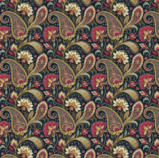 [QT-S20010-690] Viscose Jersey Digital Paisley Black