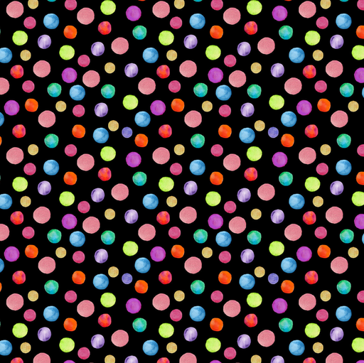 [QT-S60021-690] French Terry Digital Dots Black