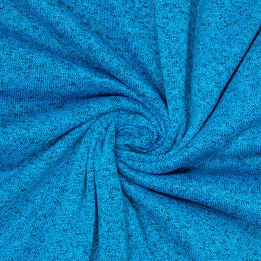 [POL-969960-58] Tricot Fleece Melange Turquoise