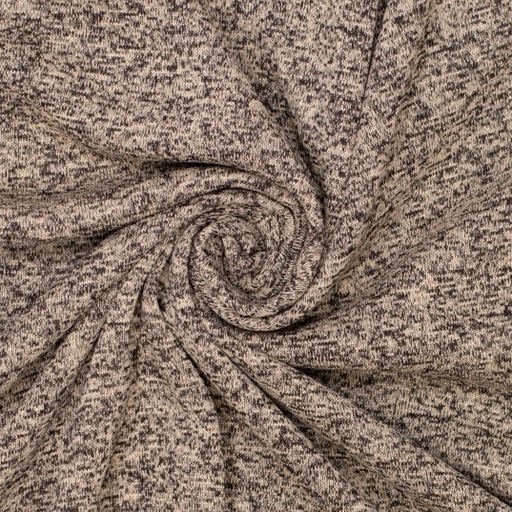 [POL-969960-62] Tricot Fleece Melange Dark Brown/Beige
