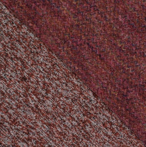 [POL-416049-50] Jersey Polyester/Katoen Brushed Melange Bordeaux