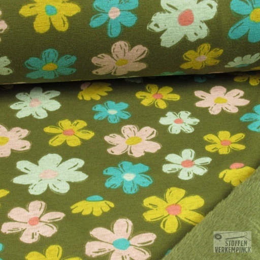 [028-09760-005] Alpenfleece Flowers Kaki