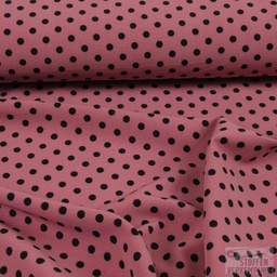 [NO-15167-012] Bi-stretch Polyester Print Polka Dots Pink
