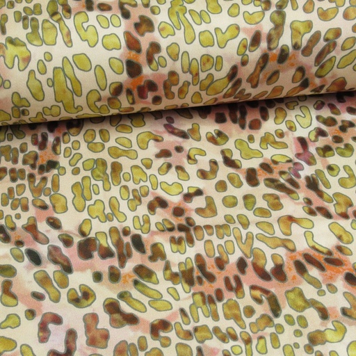 [KI-17866-820] Breedtestretch Print Aquarellic Spots Rose
