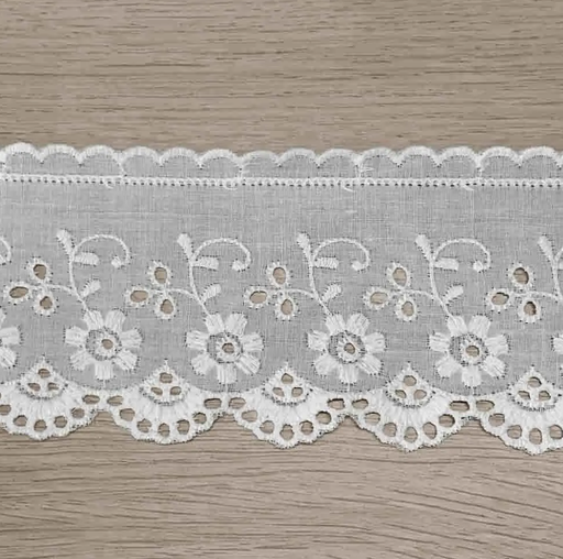 [DBF-30004925] Broderiekant 65mm wit