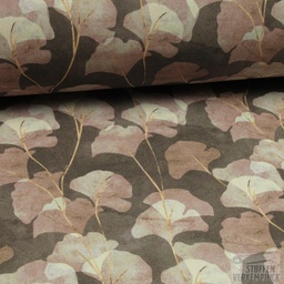 [028-09285-011] Canvas Digiprint Ginkgo Taupe