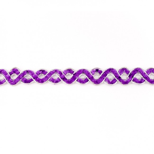 [KV-40831] Chenille Slinger met Zilver 20mm