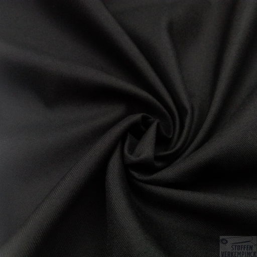 [HIS-KELY-42] Effen Polyester 'Kely' Kleur 42 Zwart