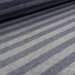 [KI-13443-691] French Terry Glittery Stripe Blue
