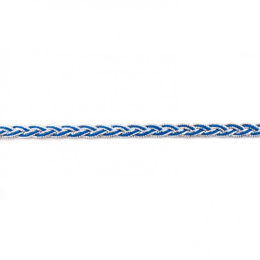[KV-30035] Gevlochten band met  Zilveren Rand