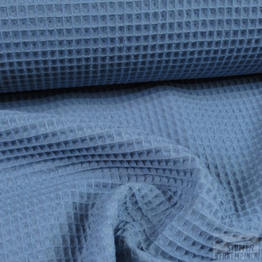 [VE-06227-016] Gewafeld Katoen Blauw