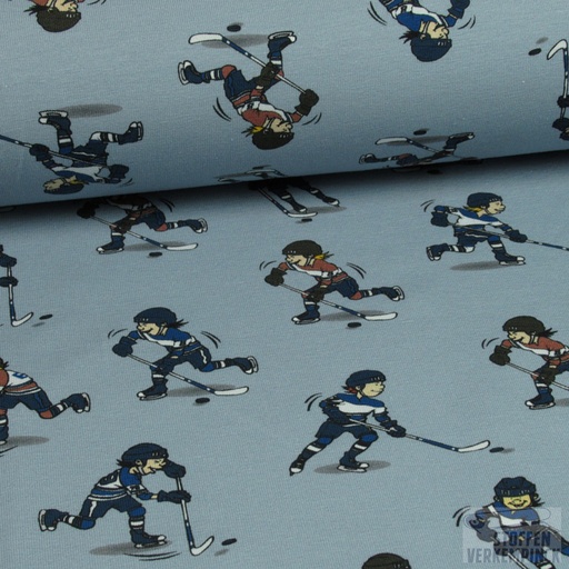 [MU-4950-1401] Jersey Digi Print Hockey Spelers Blauw