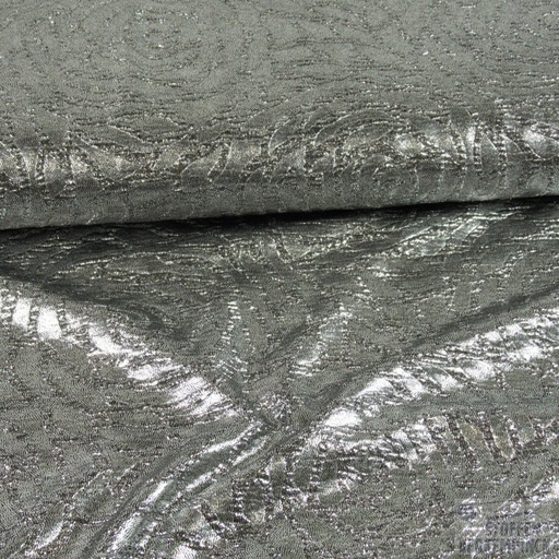 [POL-172300-13] Jersey Foil Print Roses Silver