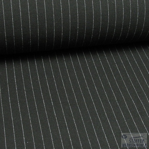 [POL-453001-2] Jersey Krijtstreep Zwart